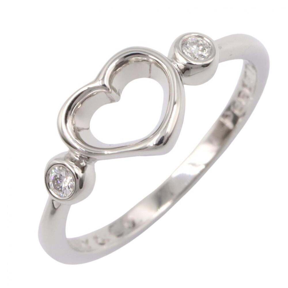 TIFFANY Silver Diamond Heart Ring
